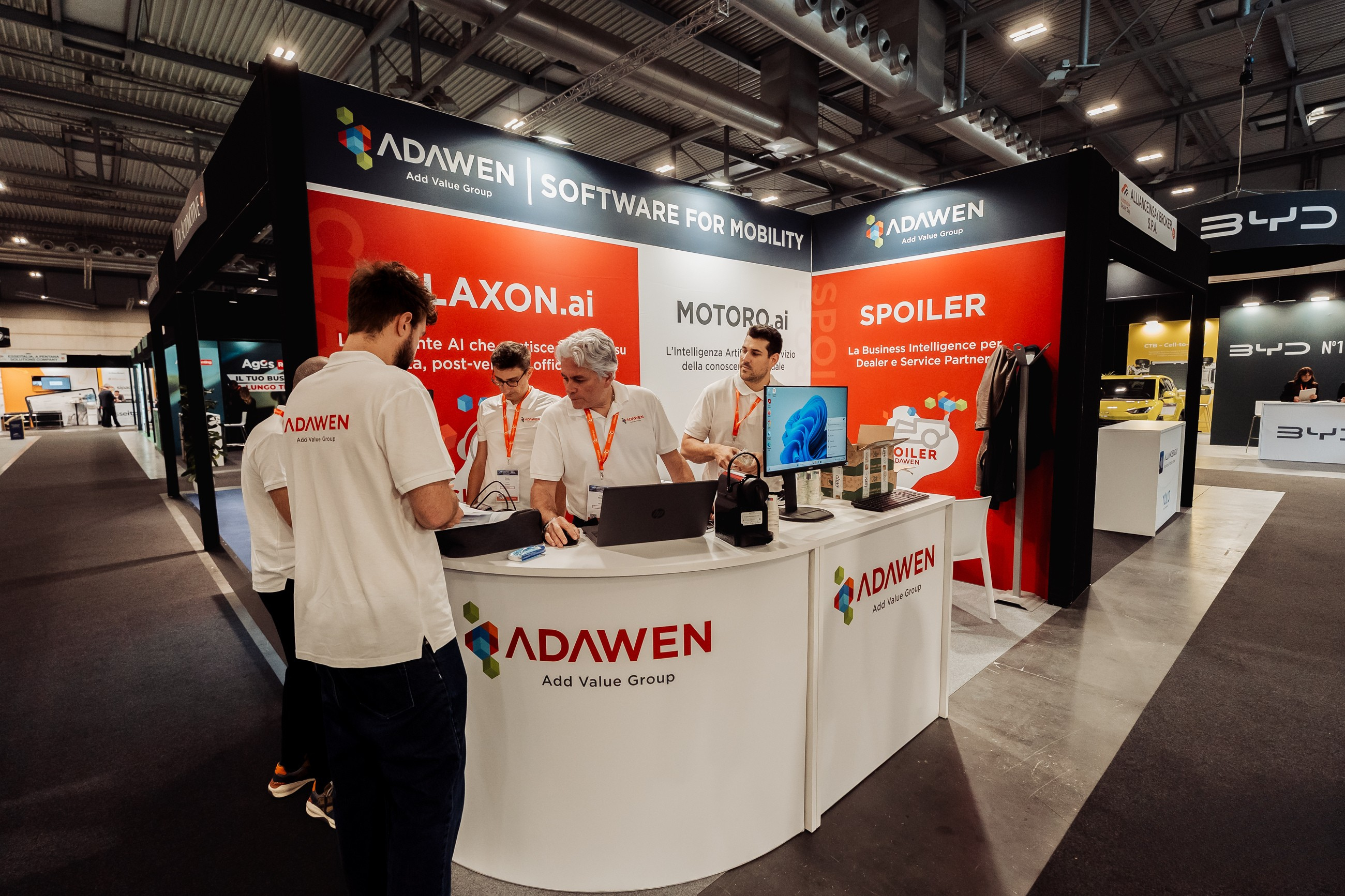 Adawen team at the Software for Mobility stand
